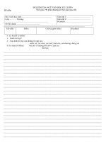 Đề kiểm tra Học kỳ I_môn Ngữ Văn lớp 6_1a