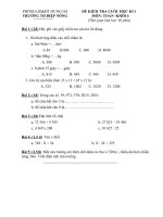 ĐỀ KTĐK CUỐI KỲ 1 (2010-2011)