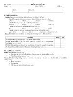 ĐỀ KIỂM TRA ĐẠI SỐ CHƯƠNG II (NĂM 2010-2011: 2 ĐỀ )