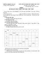 Kế hoạch thực hiện tiết dạy thư viện