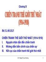 B13: Chiến tranh thế giới thứ nhất (1914 - 1918)
