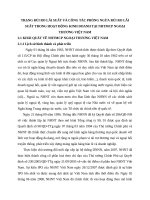 TRẠNG RỦI RO LÃI SUẤT VÀ CÔNG TÁC PHÒNG NGỪA RỦI RO LÃI SUẤT TRONG HOẠT ĐỘNG KINH DOANH TẠI NHTMCP NGOẠI THƯƠNG VIỆT NAM