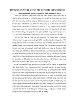 TỔNG QUAN VỀ HỆ QUẢN TRỊ QUAN HỆ KHÁCH HÀNG