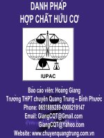 Danh phap hữu cơ