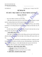 kế hoạch tổ chức các hoạt động giáo dục 2010-2011