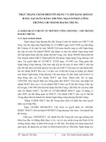 THỰC TRẠNG CHẤM ĐIỂM TÍN DỤNG VÀ XẾP HẠNG KHÁCH HÀNG TẠI NGÂN HÀNG THƯƠNG MẠI CỔ PHÀN CÔNG THƯƠNG CHI NHÁNH HAI BÀ TRƯNG