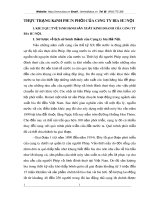 THỰC TRẠNG KÊNH PHÂN PHỐI CỦA CÔNG TY BIA HÀ NỘI