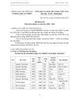 KH tổ tự nhiên 20102011