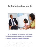 Tạo động lực thúc đẩy cho nhân viên