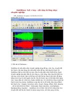 Hướng dẫn phần mềm GoldWare cắt và xử lý nhạc