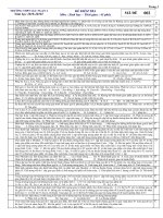 Đề và đáp án Sinh 12