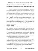 ĐỀ XUẤT MỘT SỐ GIẢI PHÁP NHẰM NÂNG CAO HIỆU QUẢ HOẠT ĐỘNG  MARKETING CHO CÔNG TY XĂNG DẦU BẾN TRE
