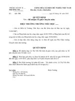 QUYẾT ĐỊNH BỔ NHIỆM