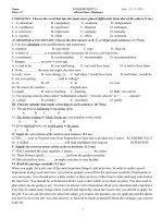 Bài kiểm tra số 2 HKI - lớp 12