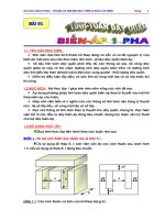 Tính toán dây quấn biến áp một pha