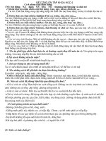 ĐỀ CƯƠNG KHOA HỌC KÌ 1LỚP 4