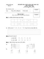 Bài KTGKI Toán 1 năm 10-11