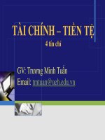 Bài giảng môn tài chính tiền tệ