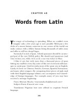 Words from Latin