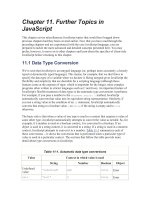 Further Topics in JavaScript