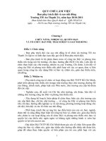 QUY CHẾ HOẠT ĐỘNG BAN PHỤ TRÁCH ĐỘI VÀ SAO NHI ĐỒNG