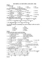 Câu hỏi ôn tập anh văn