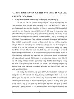 Tình hình nguyên vật liệu của Công ty Vật liệu chịu lửa Trúc Thôn