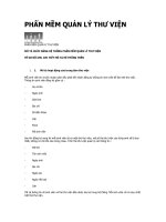 Phân Tích Thiết Kế Hệ Thống: Quản Lý Thư Viện