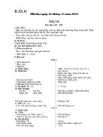 Giáo án lớp 1 tuần  12