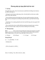 Phương pháp áp dụng định luật bảo toàn