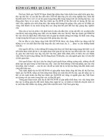 ĐÁNH GIÁ HIỆU QUẢ ĐẦU TƯ