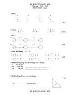 ĐỀ KTĐKCKI MÔN: TOÁN - TV L1&2