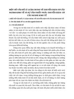 MỘT SỐ VẤN ĐỀ LÝ LUẬN CHUNG VỀ CHUYỂN DỊCH CƠ CẤU NGÀNH KINH TẾ VÀ SỰ CẦN THIẾT PHẢI  CHUYỂN DỊCH  CƠ CẤU NGÀNH KINH TẾ