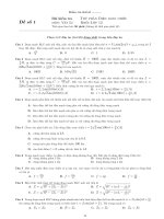 Đáp án và đề thi thử ĐH môn Lý phần điện xoay chiều (4 đề)