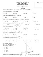 Đề + ĐA thi HK1 toán 8