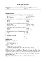 KIỂM TRA CHƯƠNG I SỐ HỌC 6