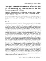 Ảnh hưởng của hiện tượng đa hình thụ thể Estrogen α và thụ thể Progesterone trên những tác động của liệu pháp hormone trong mật độ nhũ ảnh