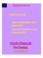 quản trị lực lượng bán hàng 