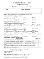 Kiểm tra Toán 9 HKI(Đề 2)