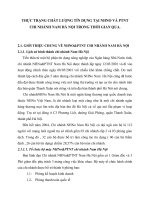 THỰC TRẠNG CHẤT LƯỢNG TÍN DỤNG TẠI NHNO VÀ PTNT CHI NHÁNH NAM HÀ NỘI TRONG THỜI GIAN QUA