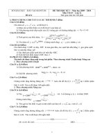 Đề thi Học kì 1 Toán 12 - Đề số 6