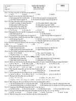 Đề kiểm tra 1 tiết -kim loại kiềm