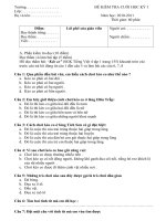 Đề kiểm tra Học kỳ I_môn Tiếng Việt Lớp 4_3