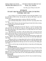 KẾ HOẠCH THI GIÁO VIÊN GIỎI THCS