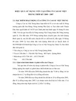 HIỆU QUẢ SỬ DỤNG VỐN TẠI CÔNG TY CAO SU VIỆT TRUNG THỜI KỲ 2005 - 2007