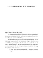 LÝ LUẬN CHUNG VỀ XÂY DỰNG THƯƠNG HIỆU