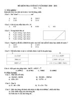 ĐỀ THI CUỐI KÌ I 2010- 2011
