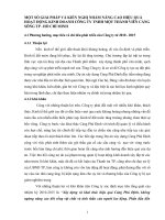 MỘT SỐ GIẢI PHÁP VÀ KIẾN NGHỊ NHẰM NÂNG CAO HIỆU QUẢ HOẠT ĐỘNG KINH DOANH CÔNG TY TNHH MỘT THÀNH VIÊN CẢNG SÔNG TP . HỒ CHÍ MINH