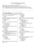 ĐỀ , ĐÁP ÁN THI KY I LICH SƯ 6