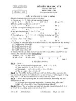 Đề thi HKI (ĐA+BĐ) đề số 13